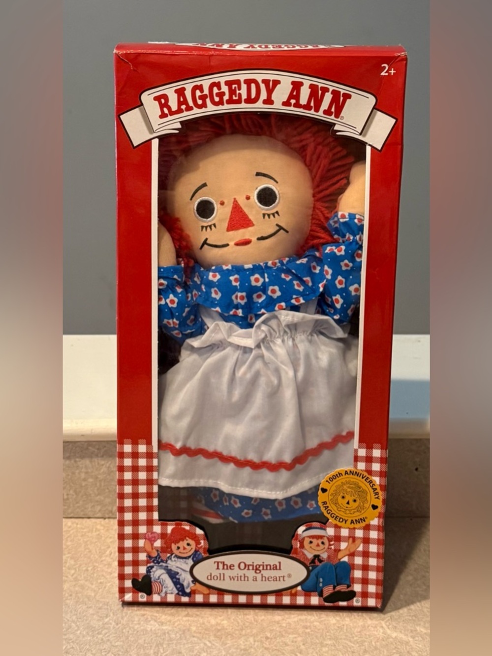 Raggedy Ann 100th Anniversary 14" Plush Doll NIB Collector Toy Vintage Style